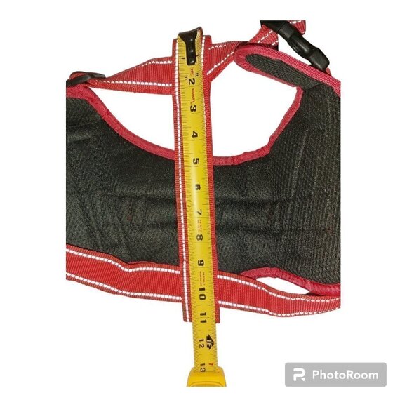 XL Service Dog Red And White Plaid Dog Harness With Buckle Closure - Picture 6 of 7
